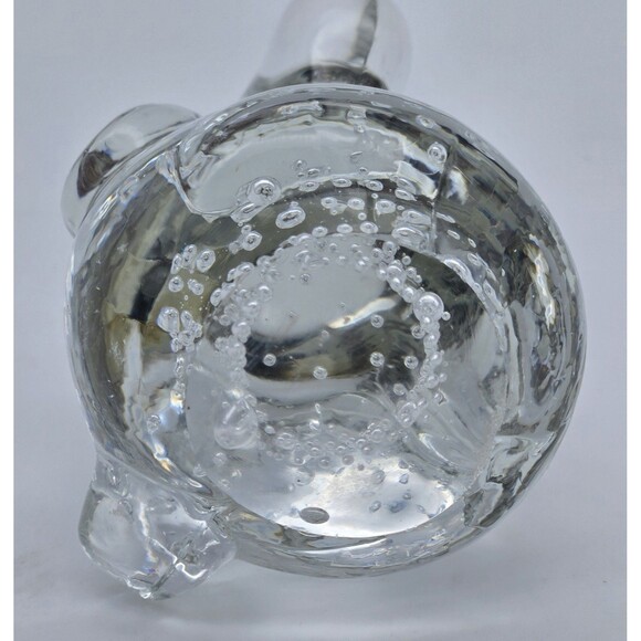 Leonard Towle Glass Hound Dog Paperweight Controlled Bubble Art Glass Vintage - Picture 6 of 7